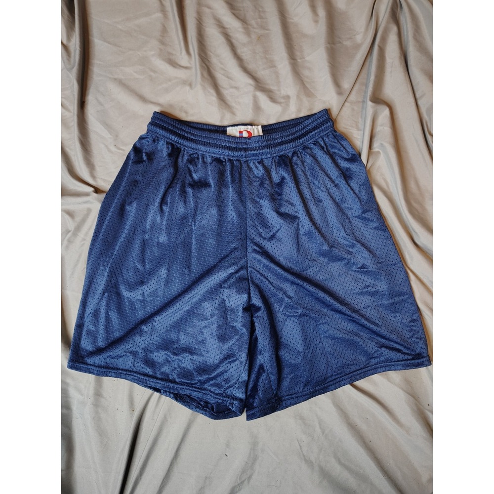 Vintage 80's Dodger Basketball Shorts Mens M Blue Mesh Shimmer Made in USA
